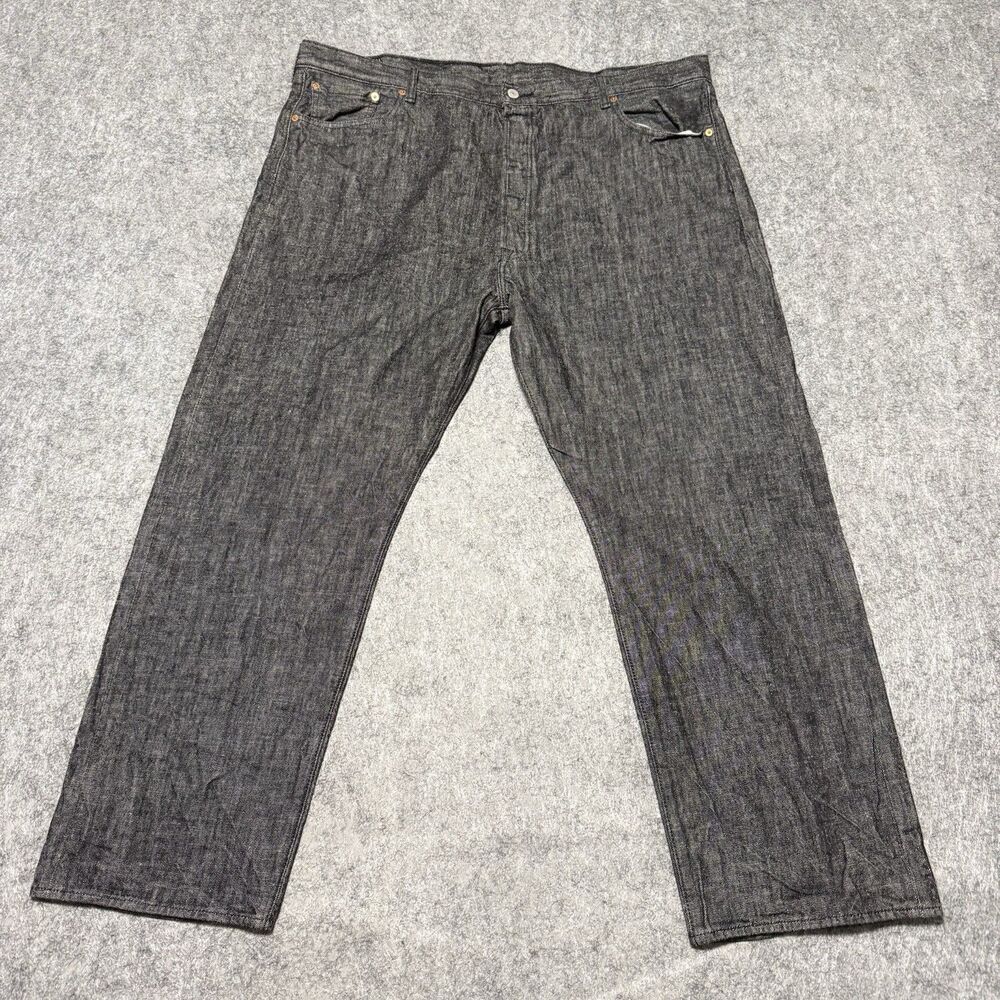 Levi's 501-2126 Original Shrink To Fit Black Jeans W46 L32 White Oak Cone Denim